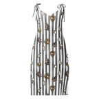 Spooky dark magic Halloween Tie-strap midi dress by La Vie Bien