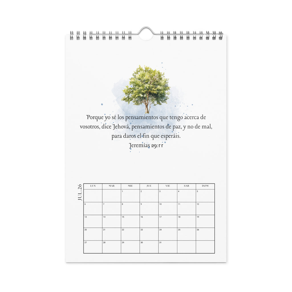 Calendario versículos de la Biblia - Wall calendar (2026) Spanish/Espanol