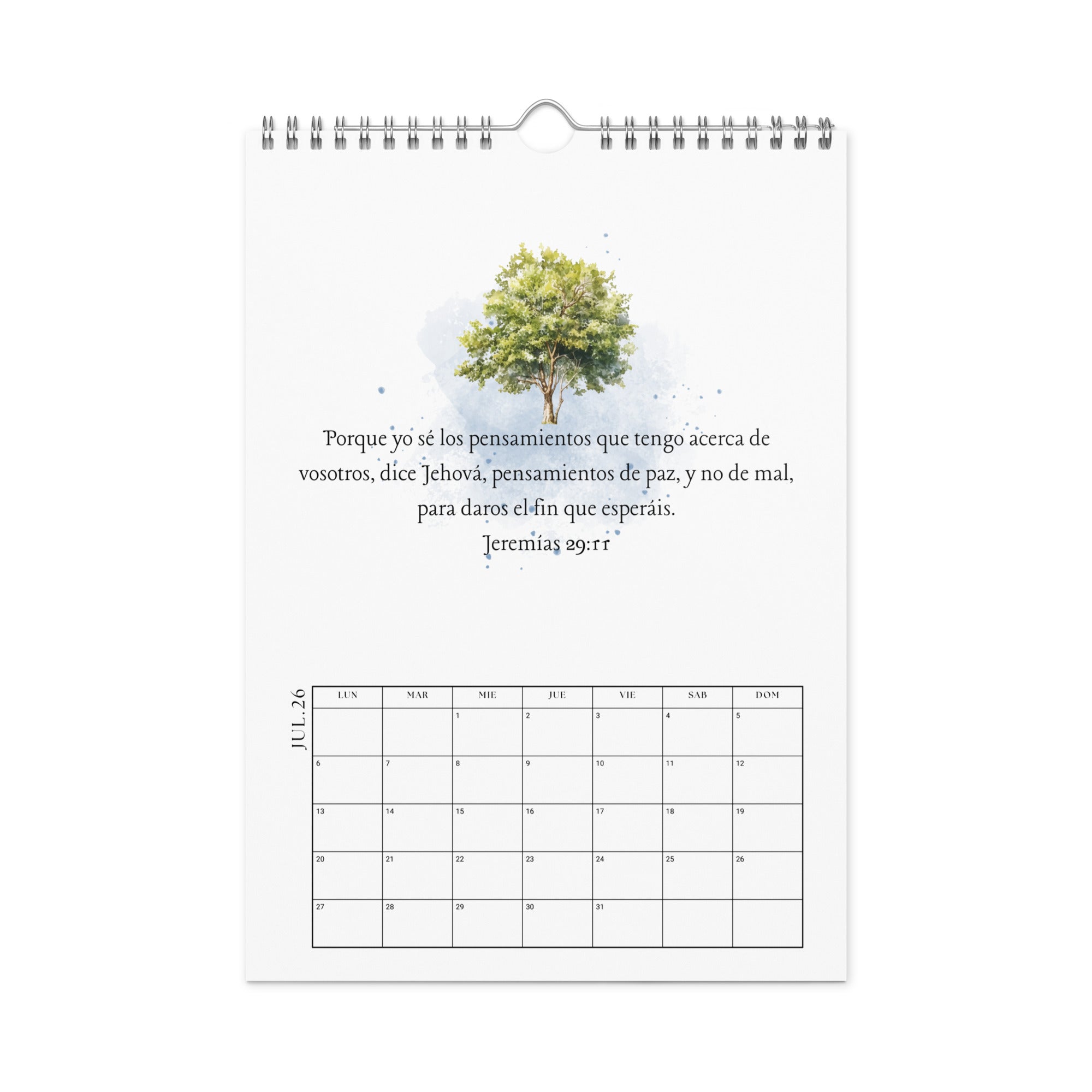 Calendario versículos de la Biblia - Wall calendar (2026) Spanish/Espanol