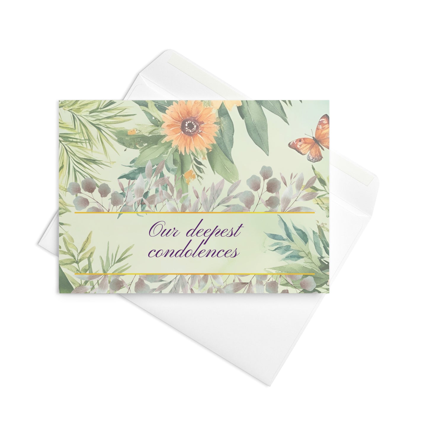 Our deepest condolences Greeting card