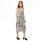 Spooky dark magic Halloween Tie-strap midi dress by La Vie Bien