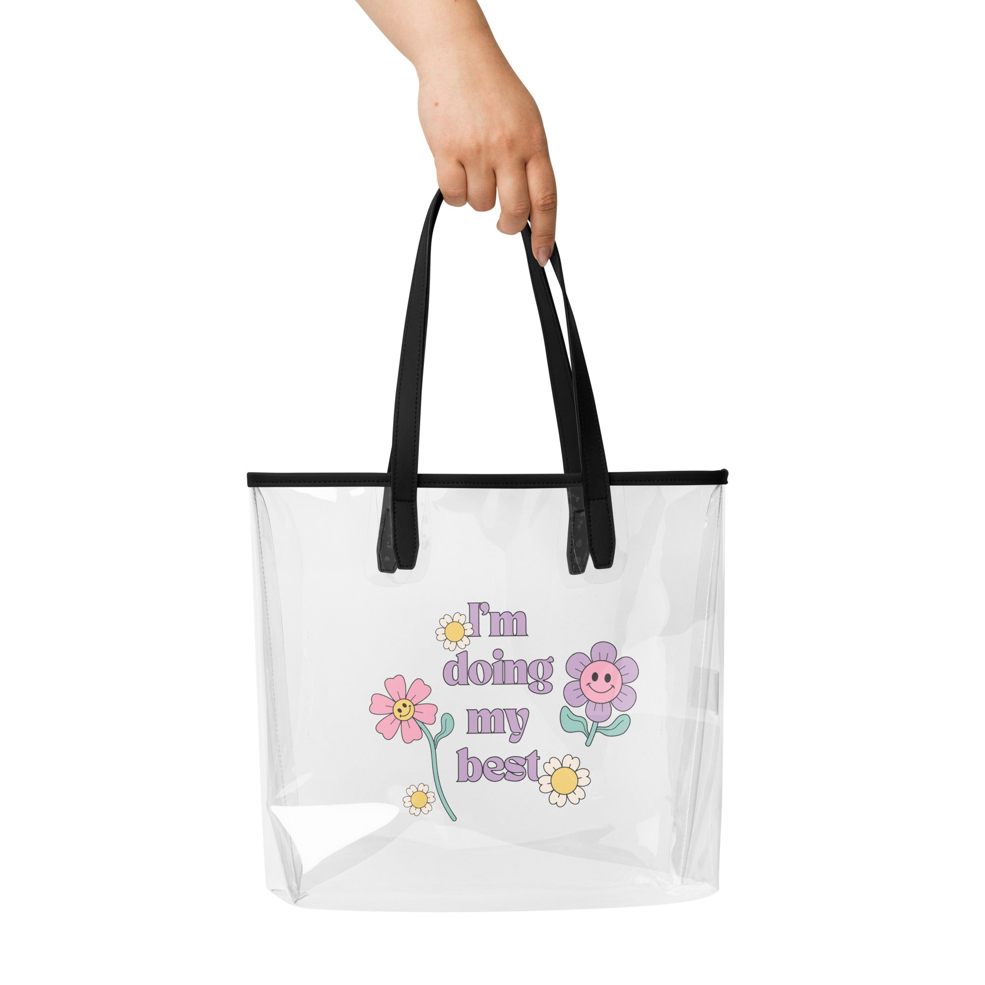 I'm doing my best Clear tote bag