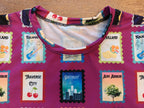 Michigan cities postage stamps Crop Tee- featuring Grand rapids, Marquette, Kalamazoo and more!
