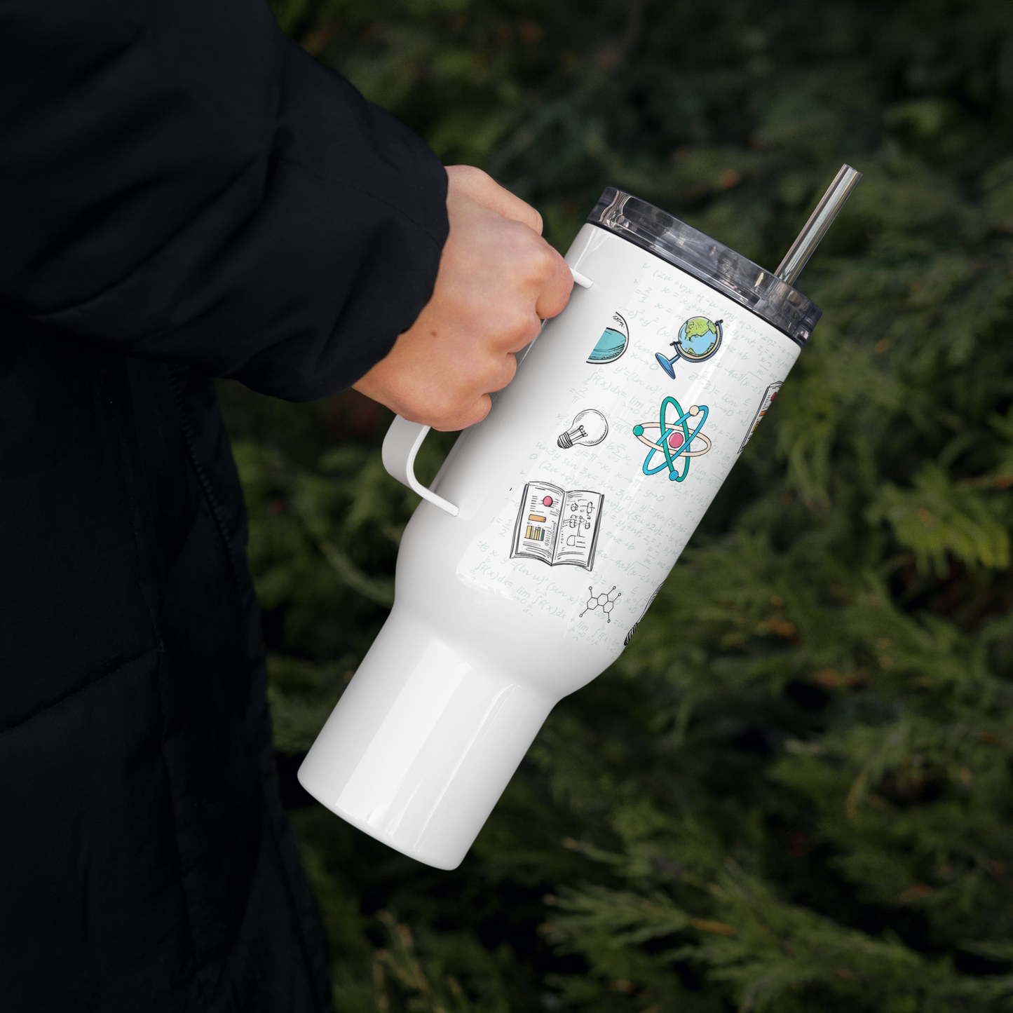 Science is my sport travel mug with handle