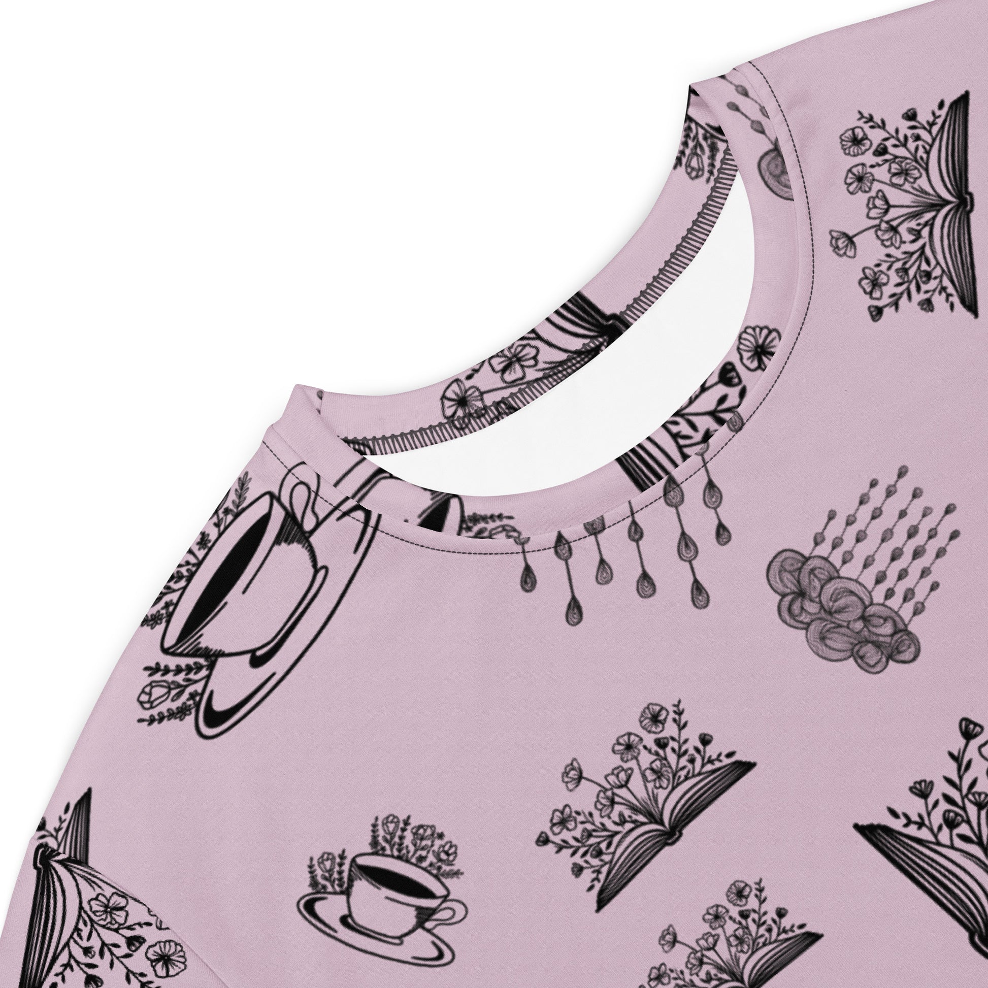A rainy day for coffee and books T-shirt dress
