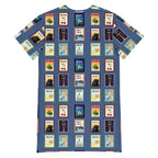 Michigan cities - Blue T-shirt dress by La Vie Bien
