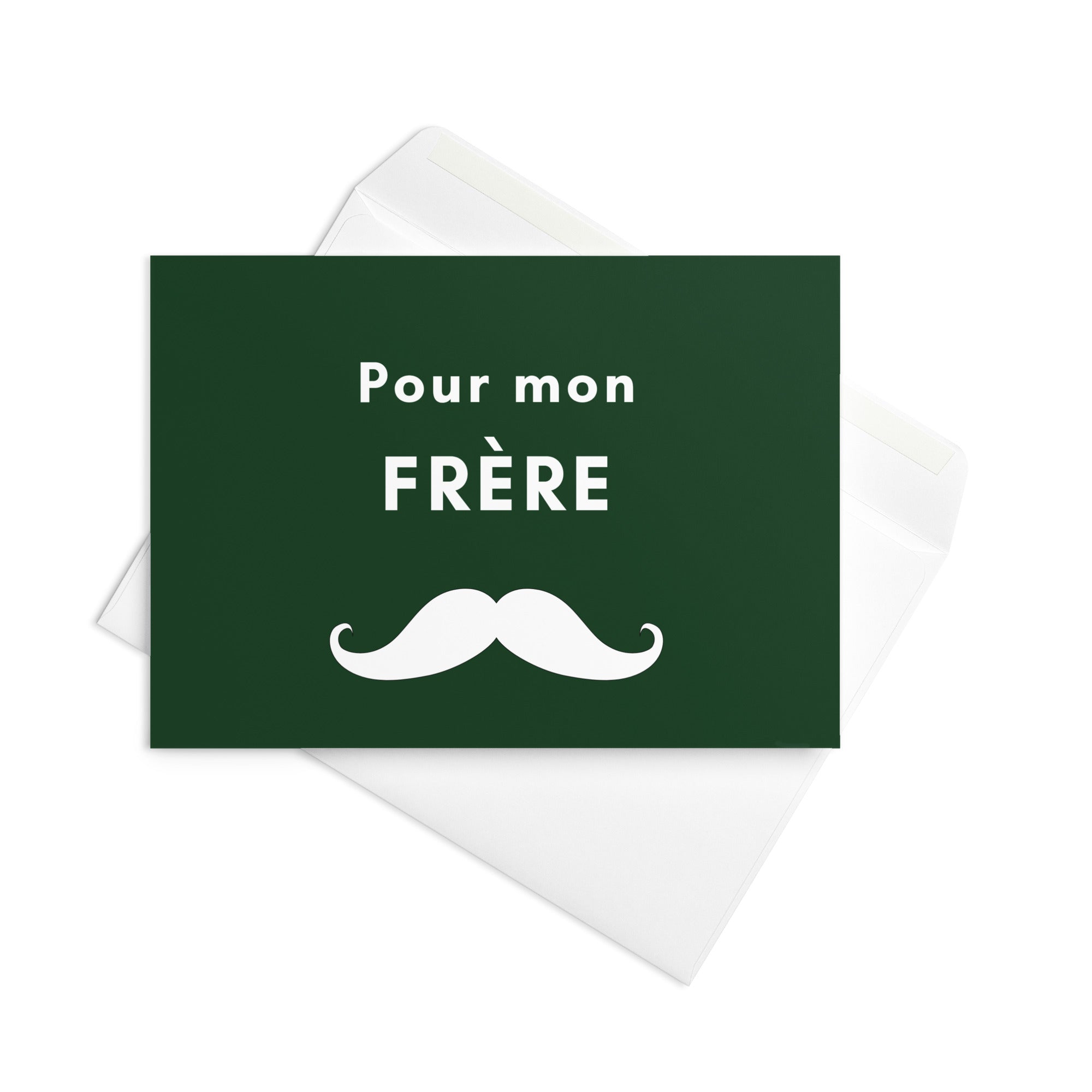 Pour mon frère moustache Greeting card
