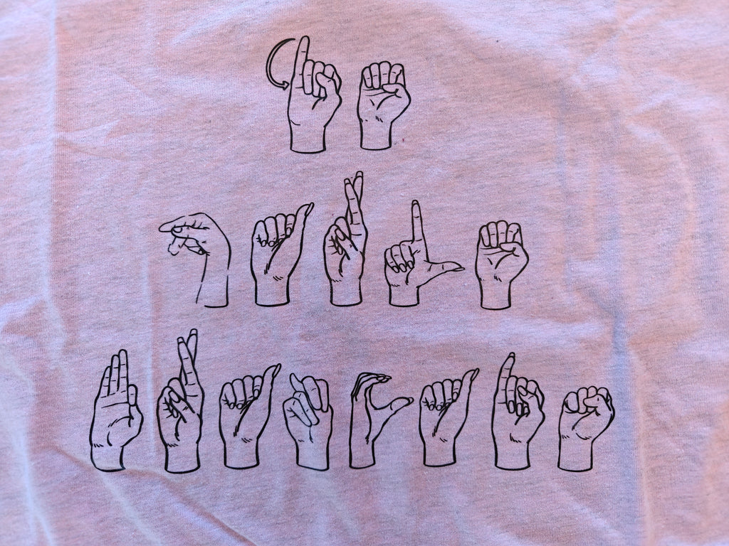 Je parle français sign language Unisex t-shirt with hands, ASL tee for francophones