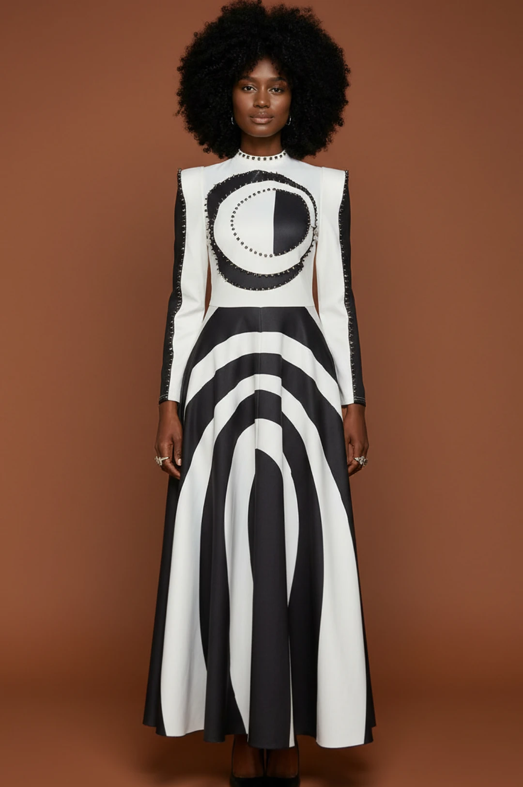 Black White Abstract Print Dress by Social Butterfly Collection