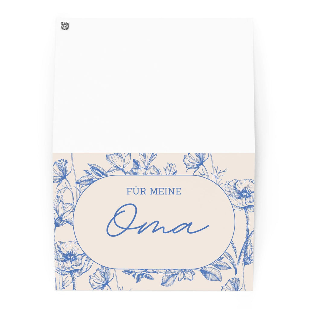 Für meine Oma German Grandmother birthday Greeting card, blank inside with envelope by La Vie Bien