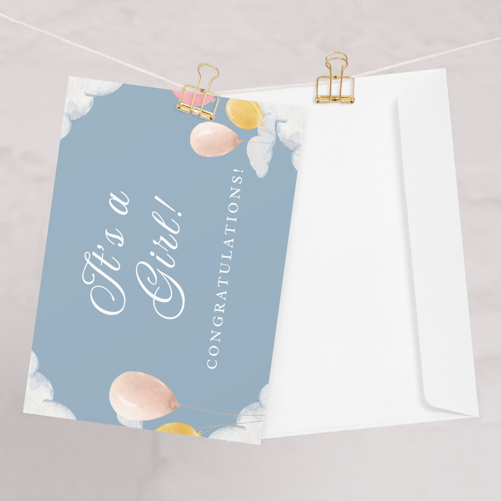 It's a girl Greeting card