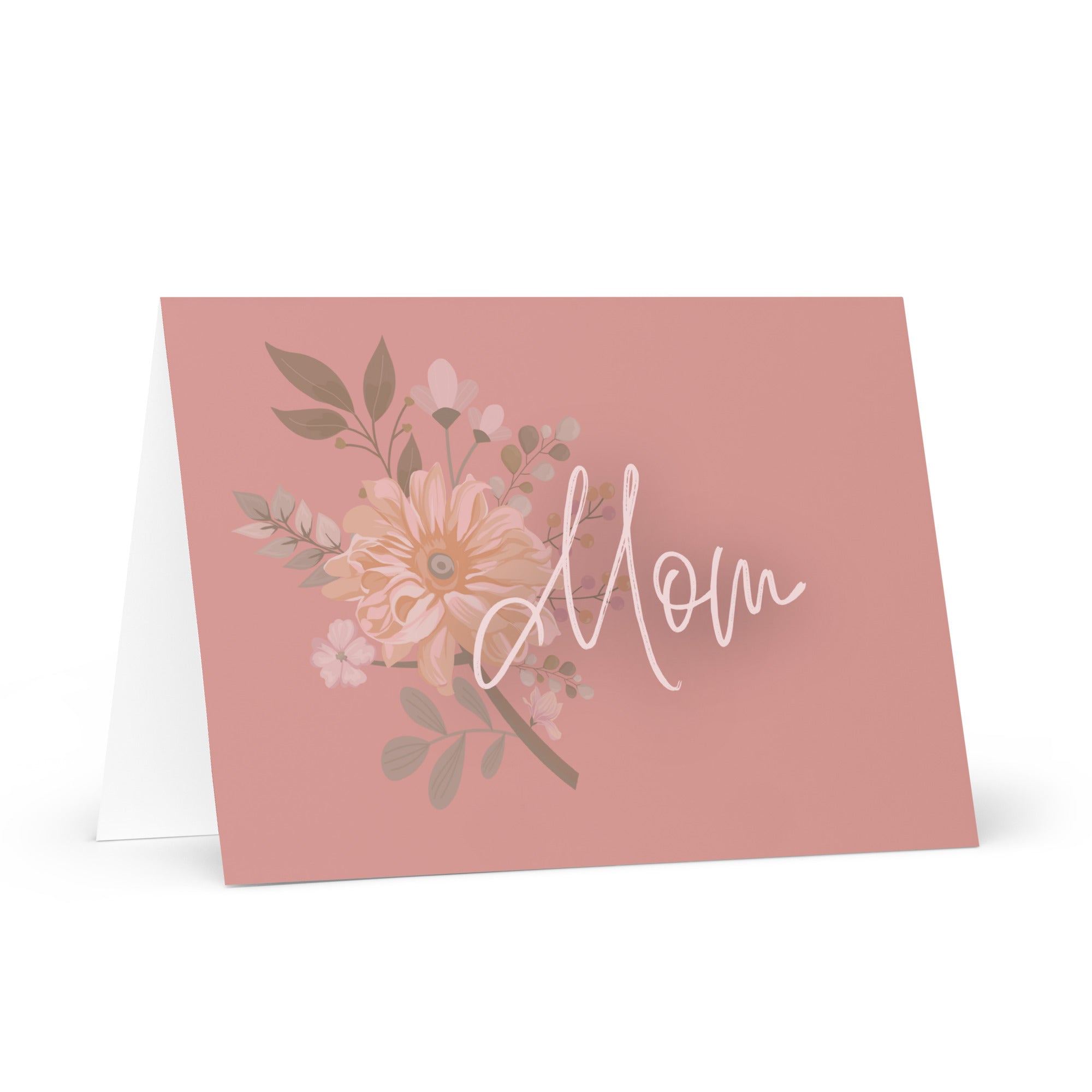 Pink floral Mom Greeting card