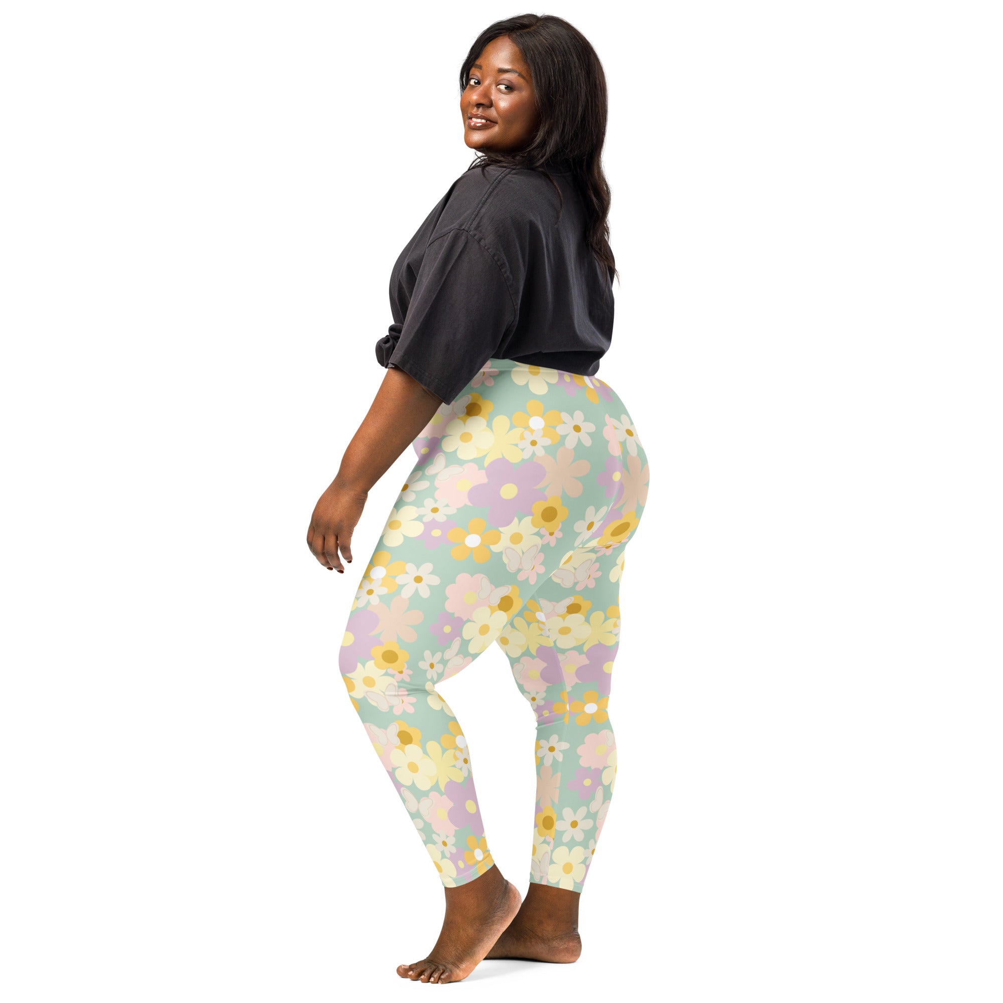 Pastel floral Leggings