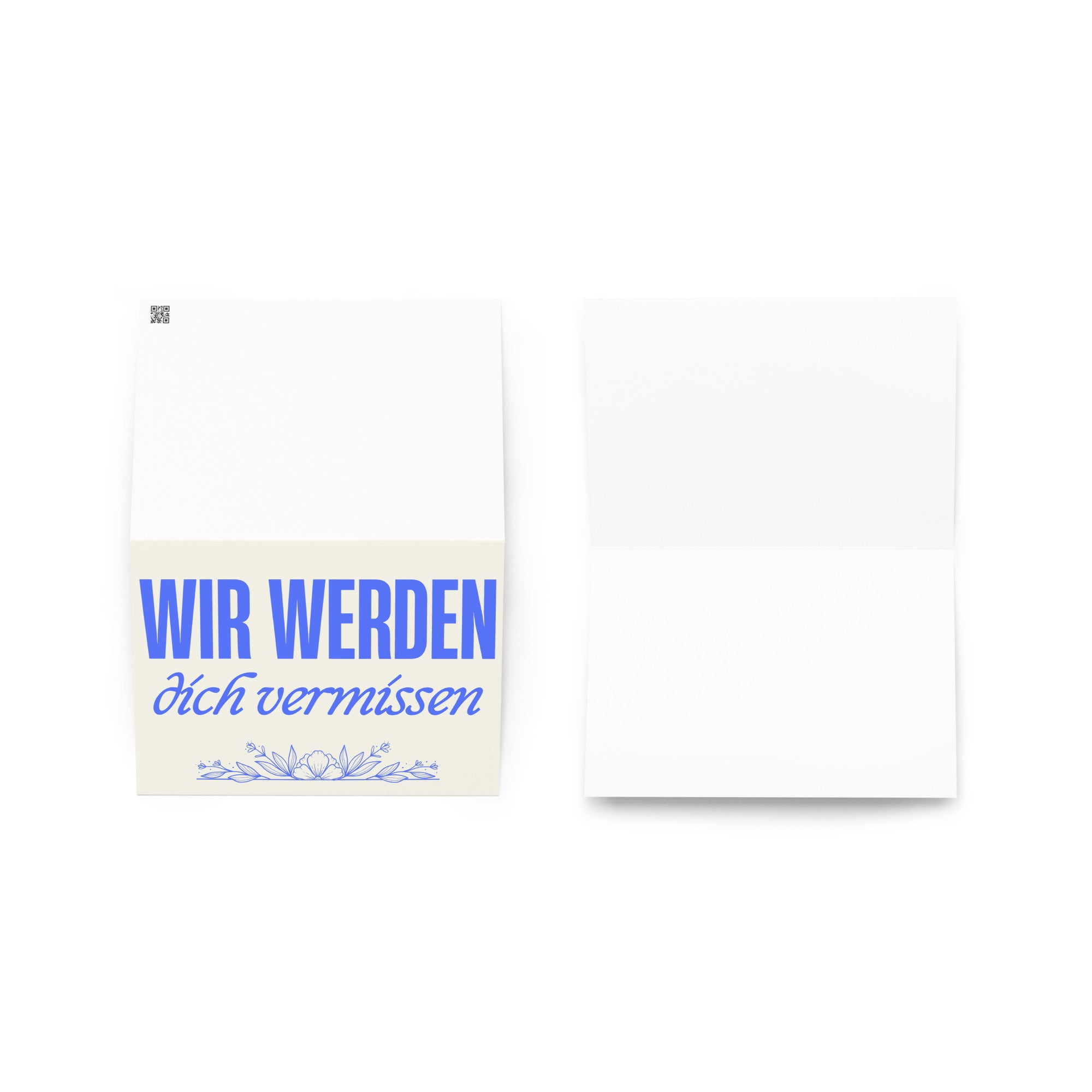 Wir werden dich vermissen Greeting card