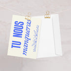 Tu nous manqueras Greeting card by La Vie Bien