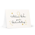 Alles gute zum Geburtstag gold balloon Greeting card by La Vie Bien