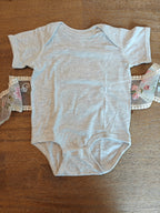 Piccolo Italian embroidered Baby jersey bodysuit, minimalist Italian baby shower outfit