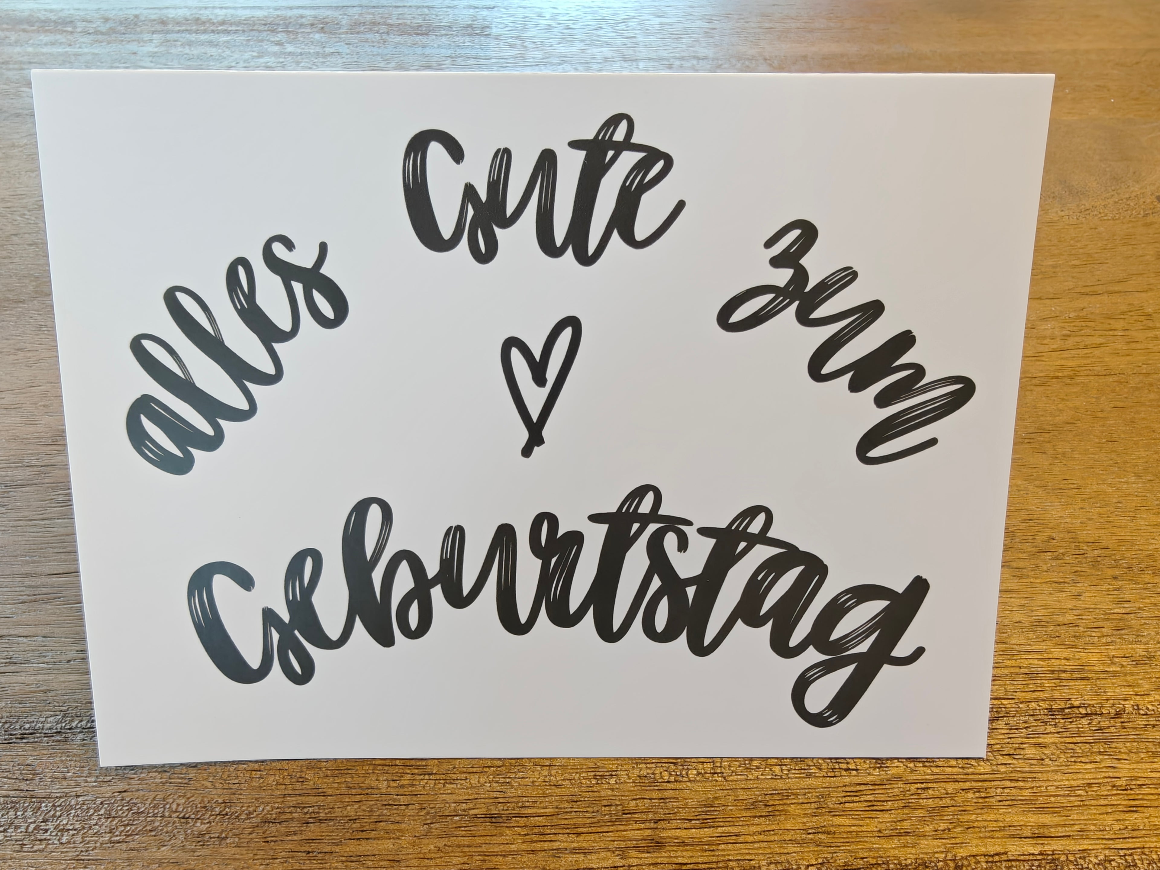Alles Gute zum Geburtstag Cartes de vœux d'anniversaire – Allemand