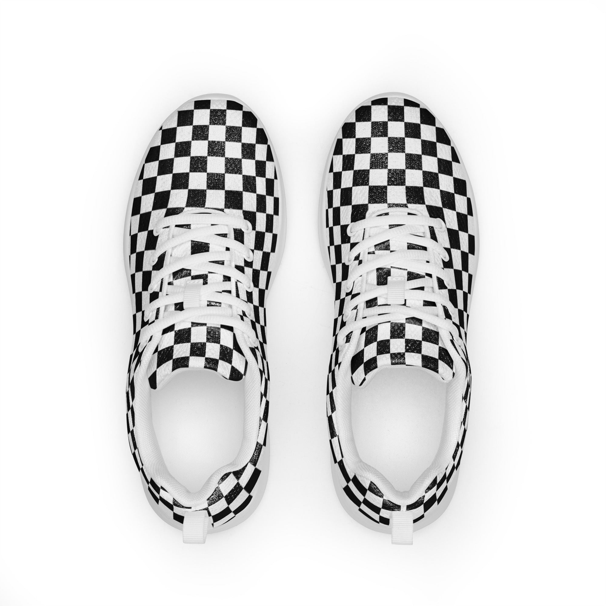 Women’s checkerboard athletic shoes