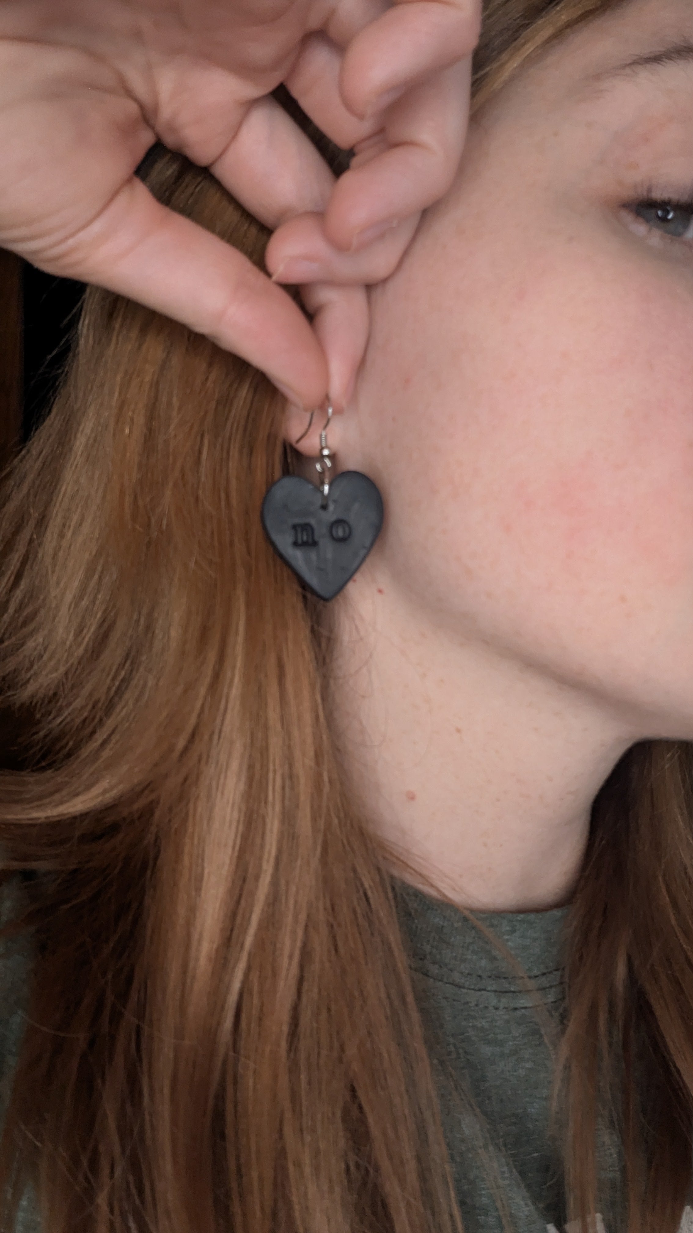 No thx polymer clay earrings, for pierced ears
