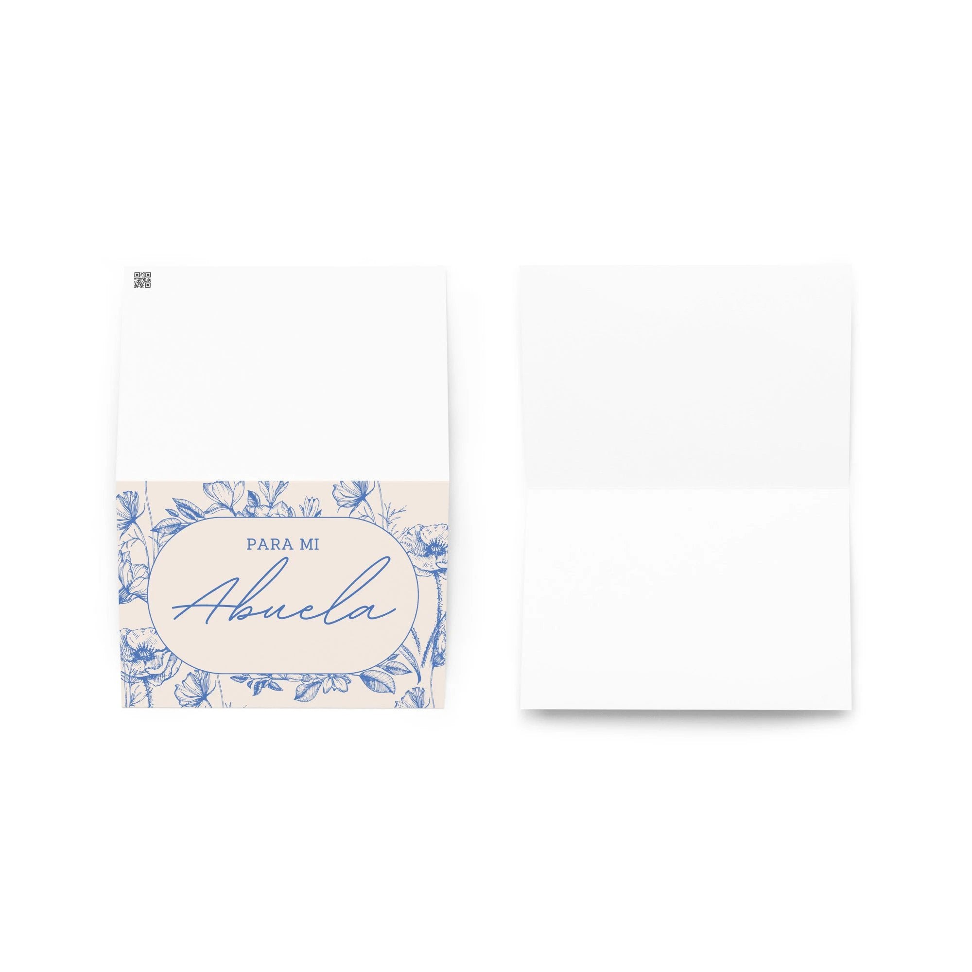 Para mi abuela Spanish Grandma birthday Greeting card, elegant floral design with envelope included by La Vie Bien