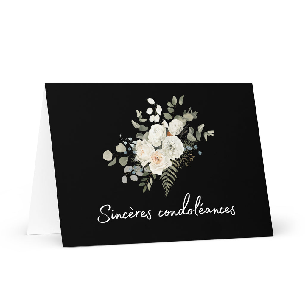 Sincères condoléances French sympathy Greeting card - La Vie Bien - Card for loss of family - Card for loss of friend