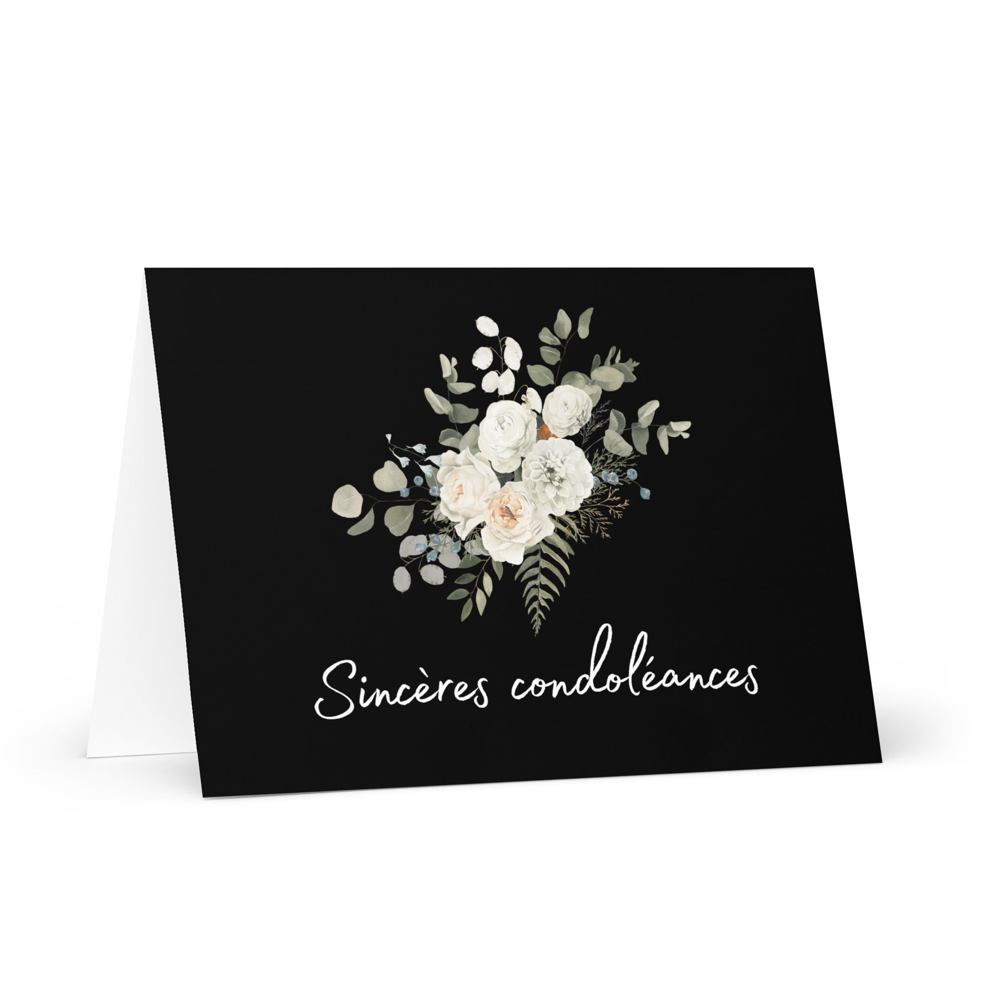 Sincères condoléances French sympathy Greeting card - La Vie Bien - Card for loss of family - Card for loss of friend