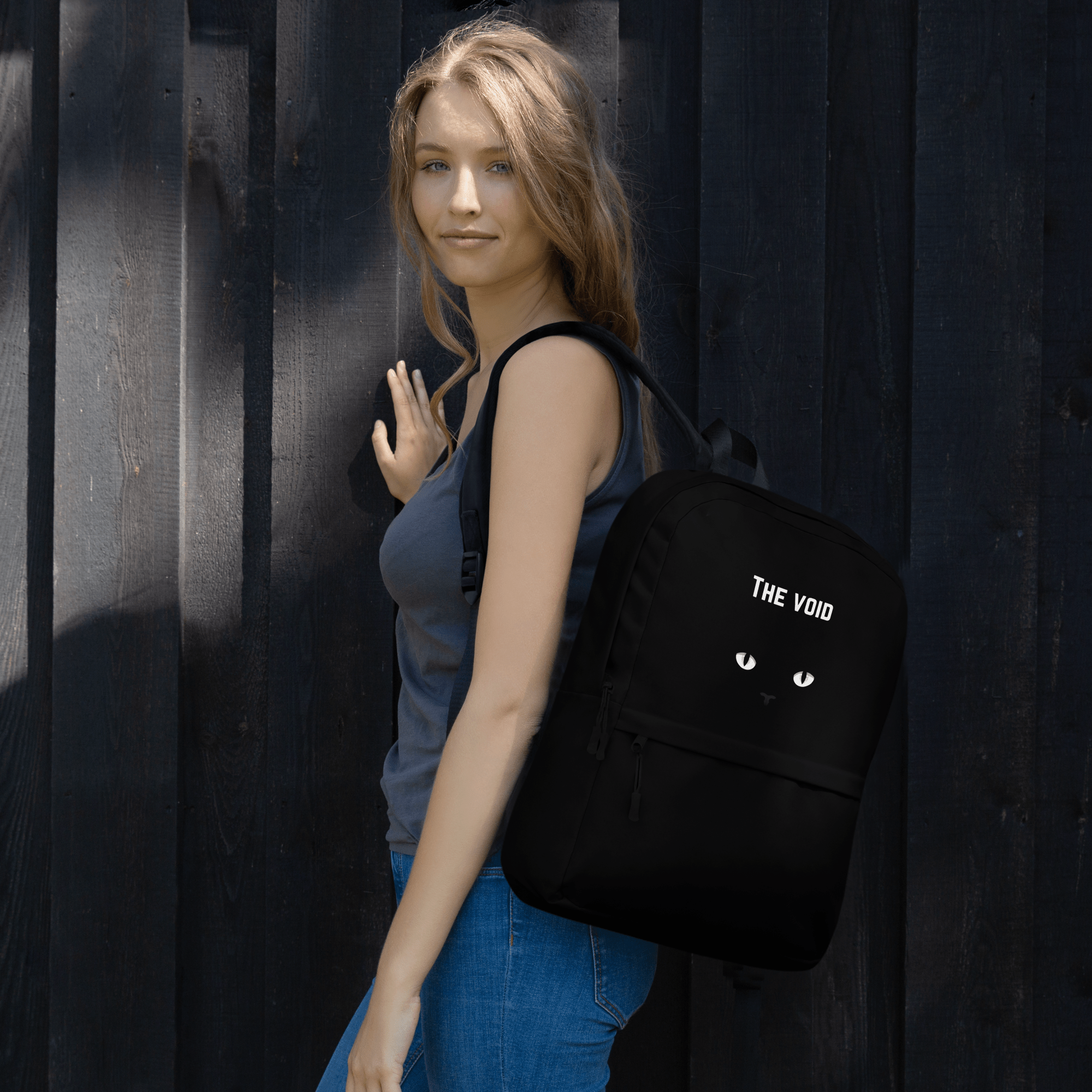 The Void Black cat eyes Backpack