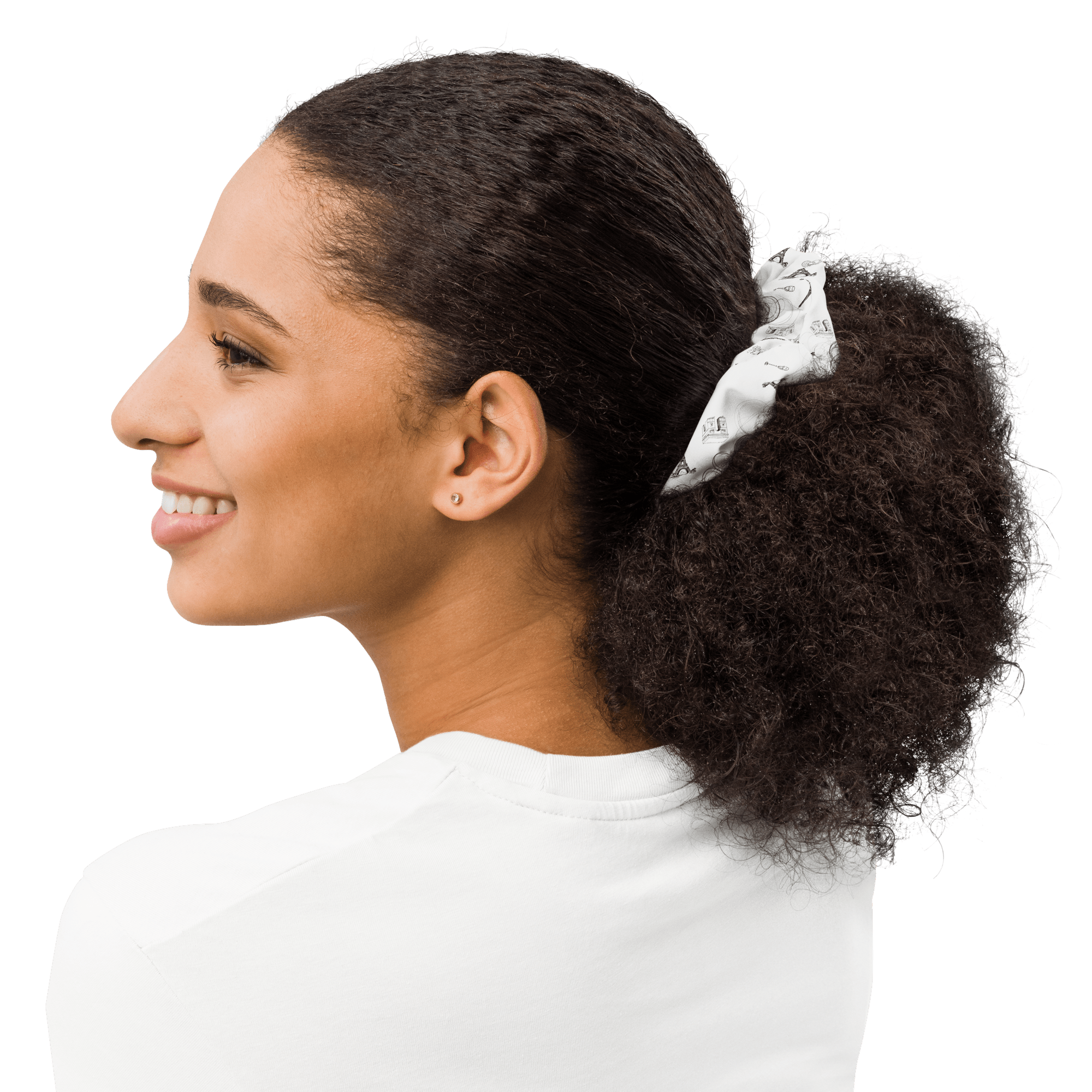 Parisian life Recycled Scrunchie
