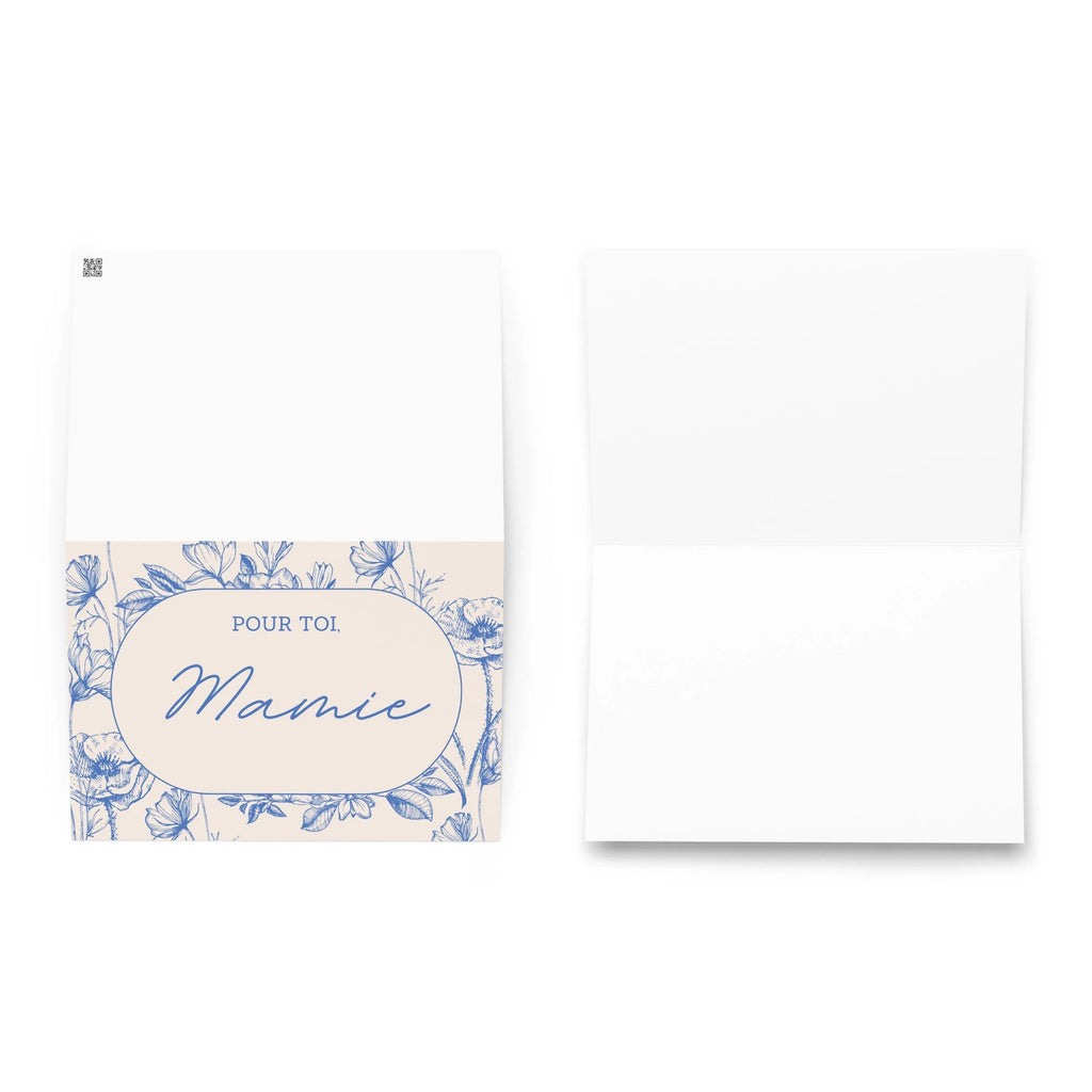 Pour toi, mamie French grandma birthday Greeting card with envelope for special occasions by La Vie Bien