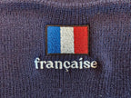 Française French flag embroidered Cuffed Beanie for French cultural gifting, cold weather hat
