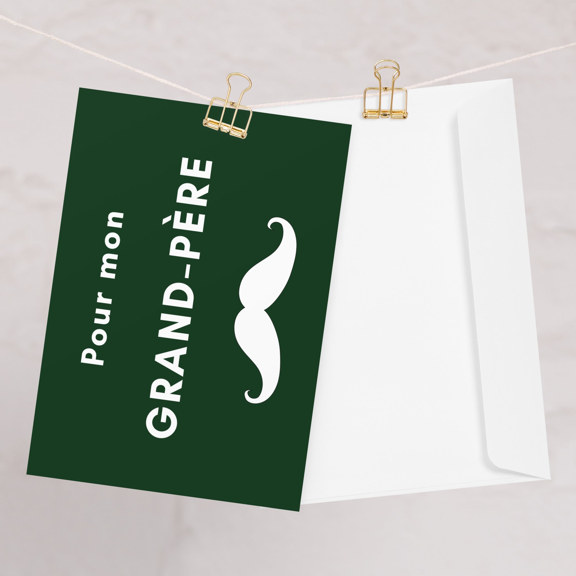 Pour mon grand-père moustache Greeting card
