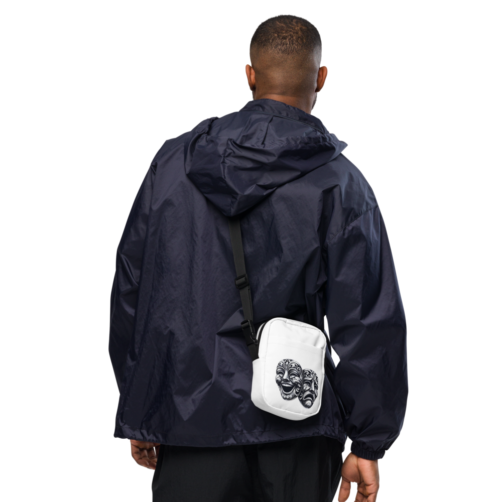 Drama masks crossbody bag