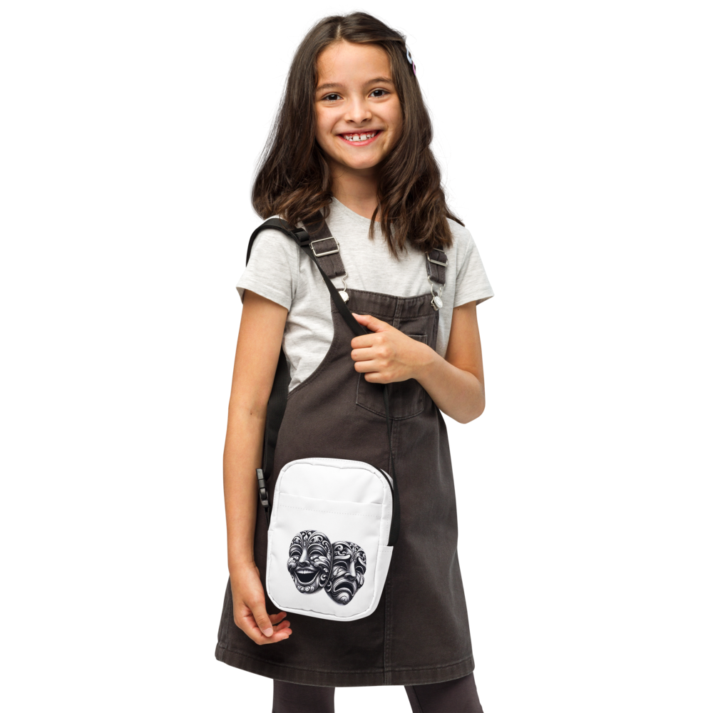 Drama masks crossbody bag