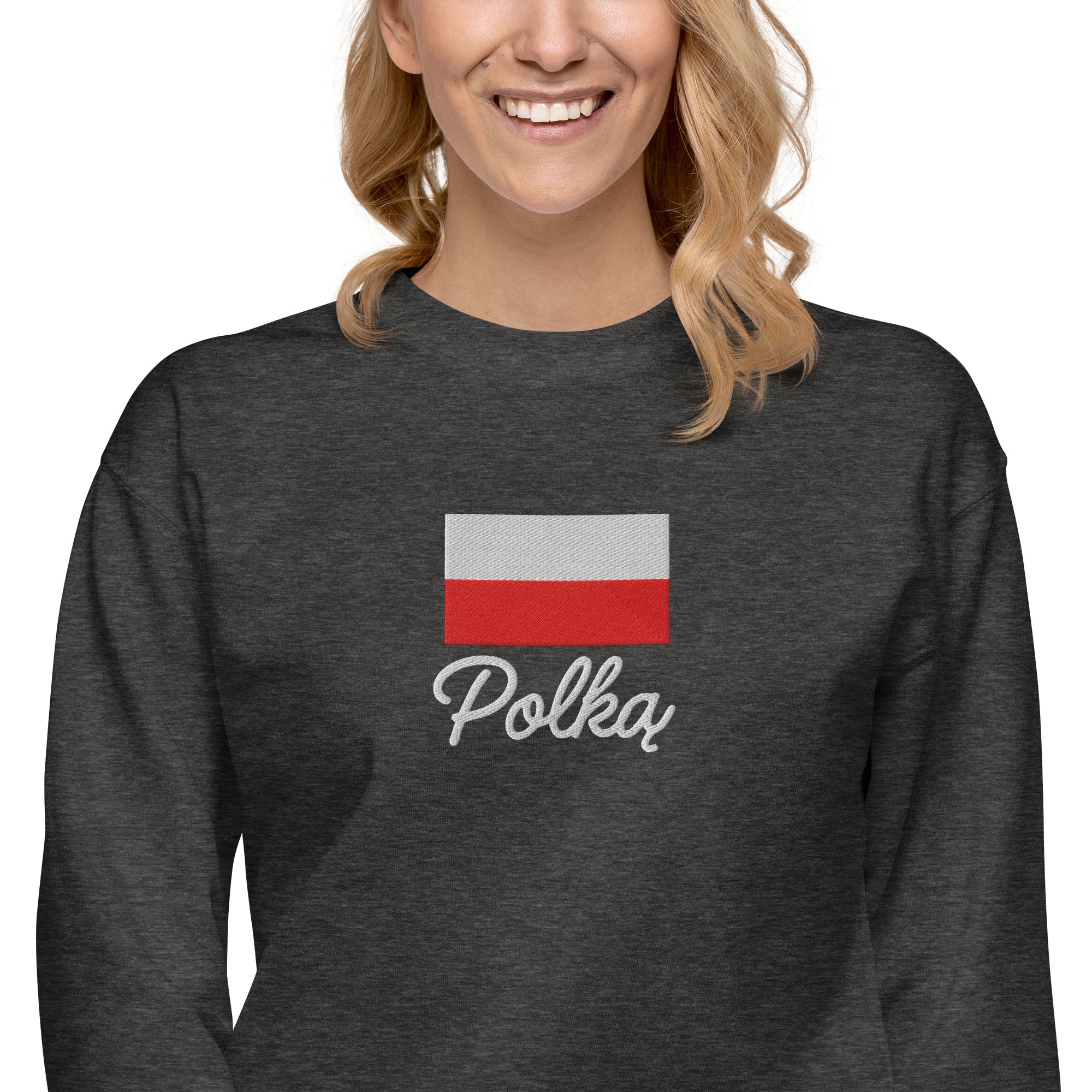 Polką embroidered Polish Premium Sweatshirt