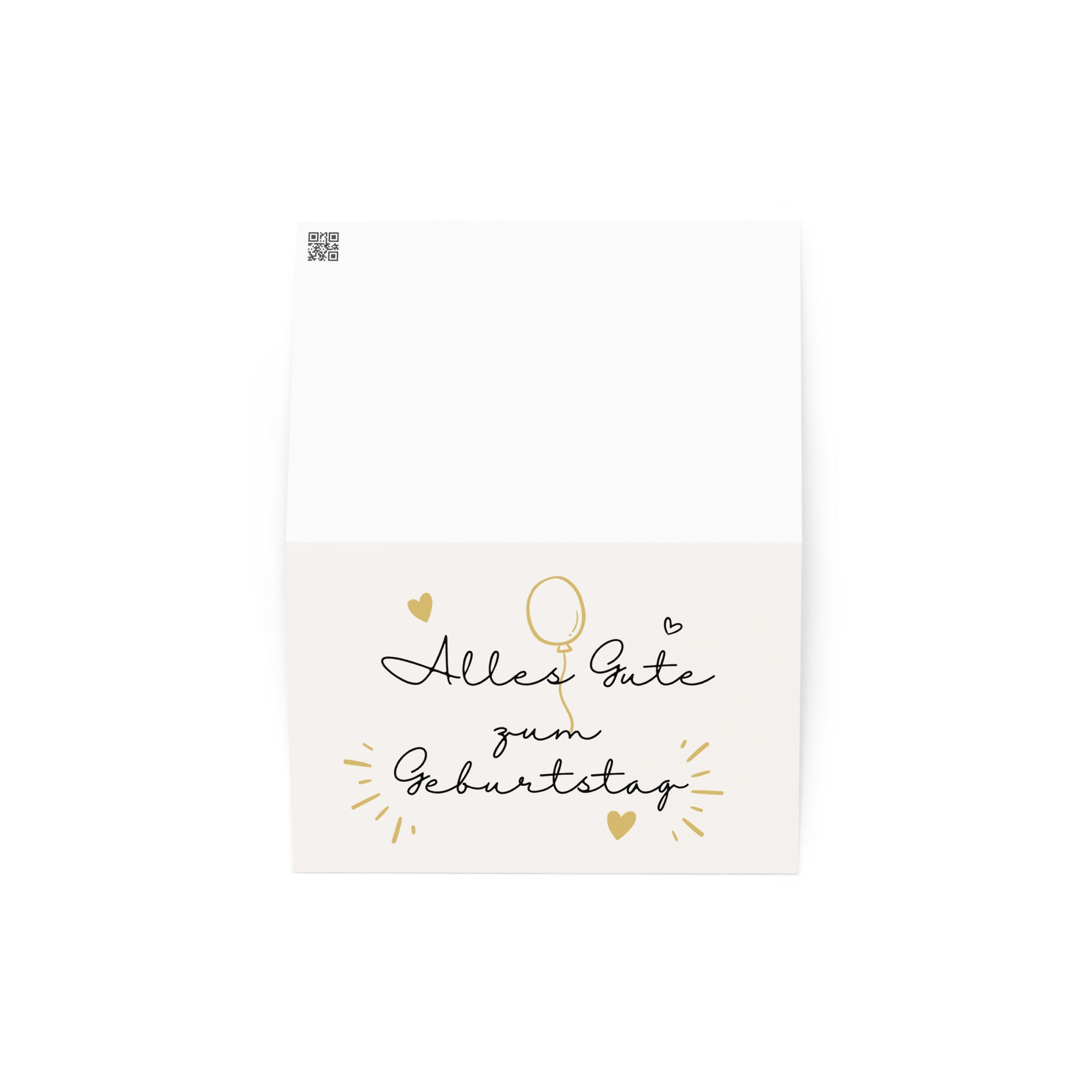Alles gute zum Geburtstag gold balloon Greeting card