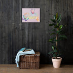 Customizable Butterfly name wall canvas by La Vie Bien