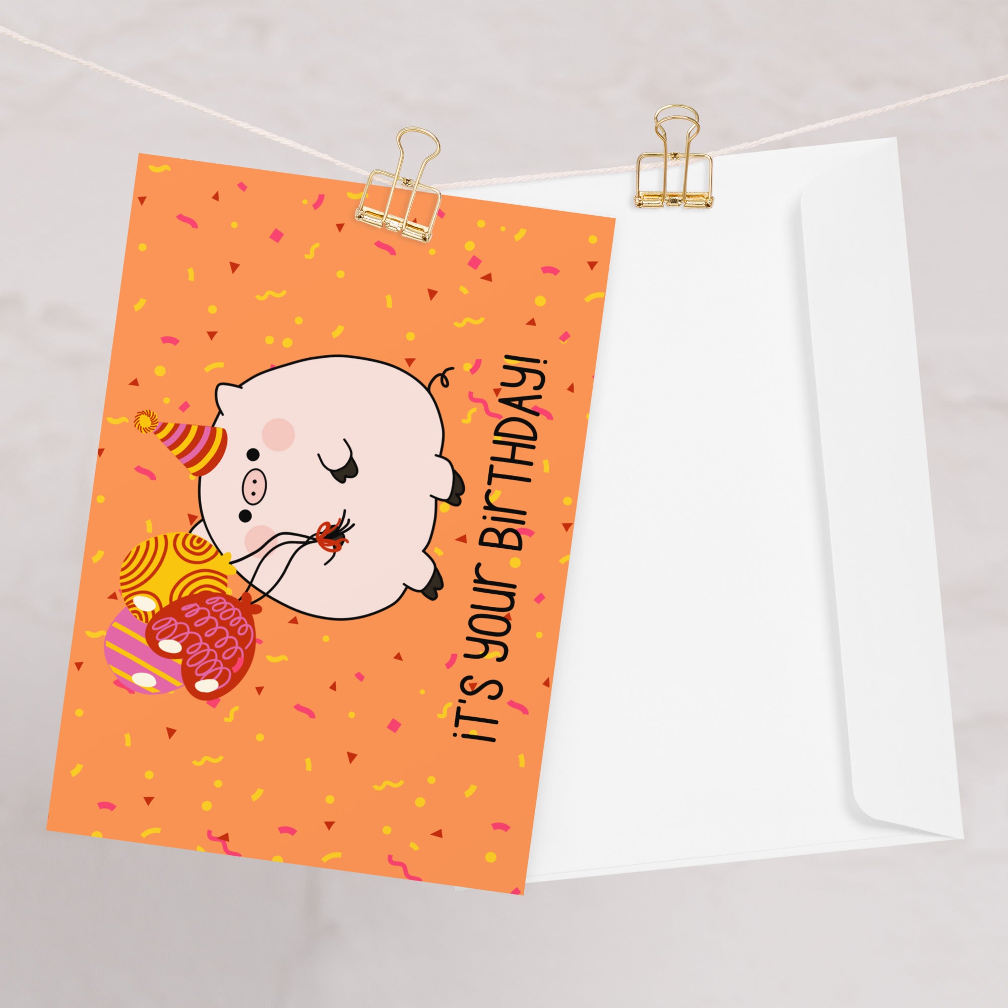 It's your birthday! Piggy Greeting card