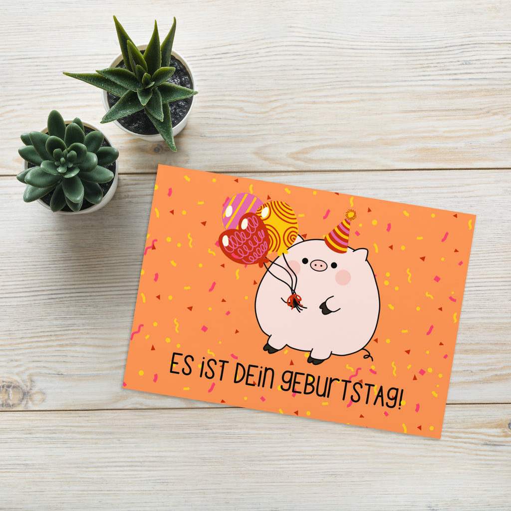 Es ist dein geburtstag ! Piggy birthday Greeting card