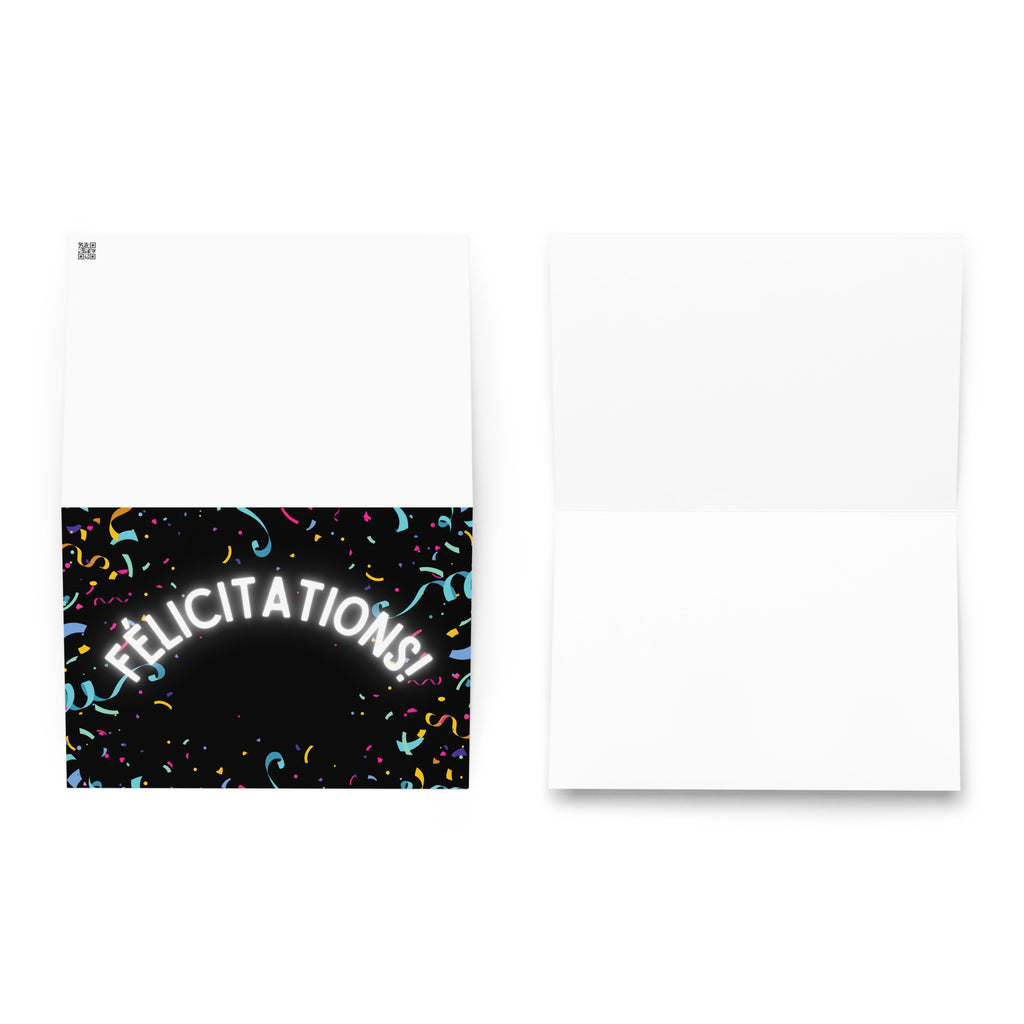 Félicitations confetti Greeting card