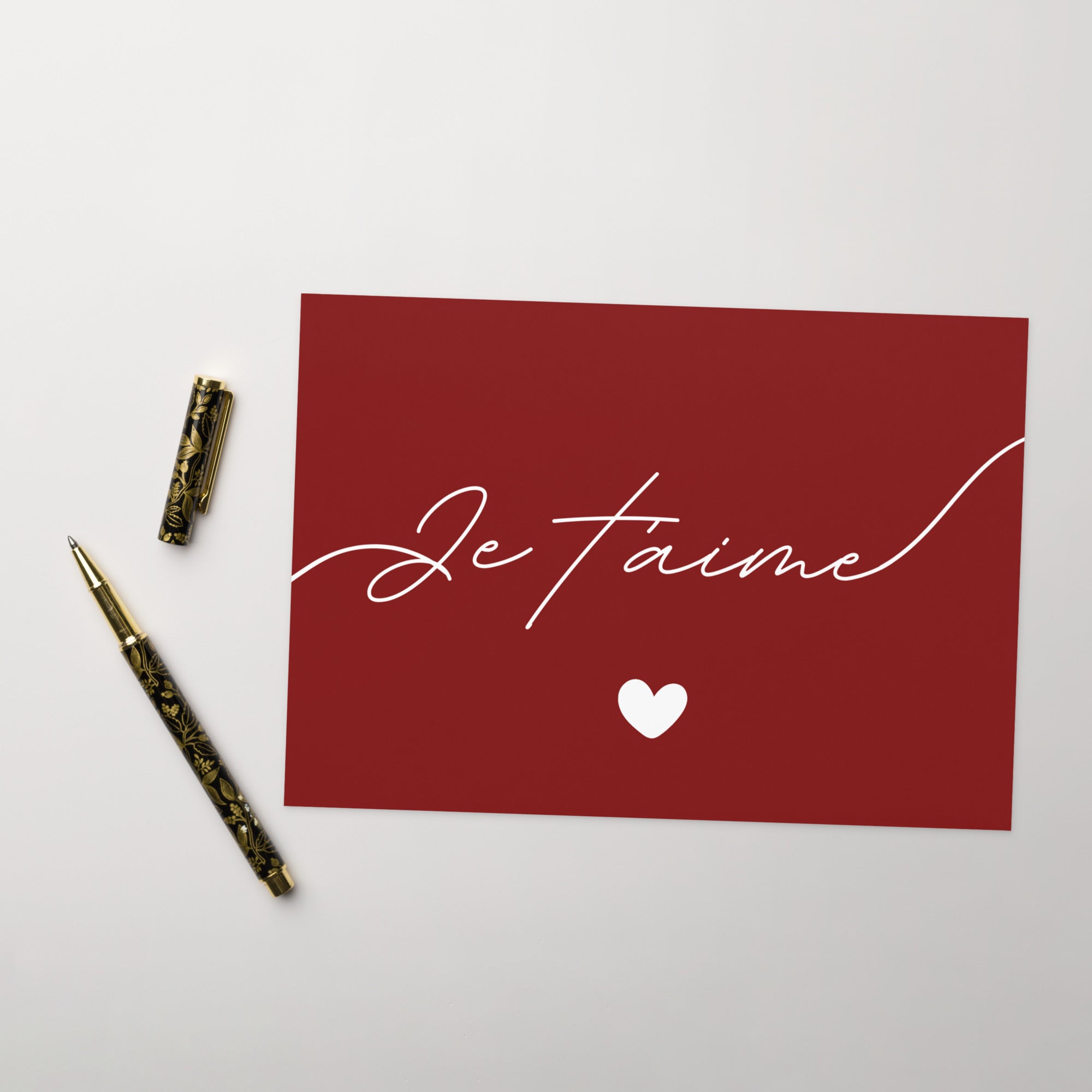 Je t'aime Greeting card