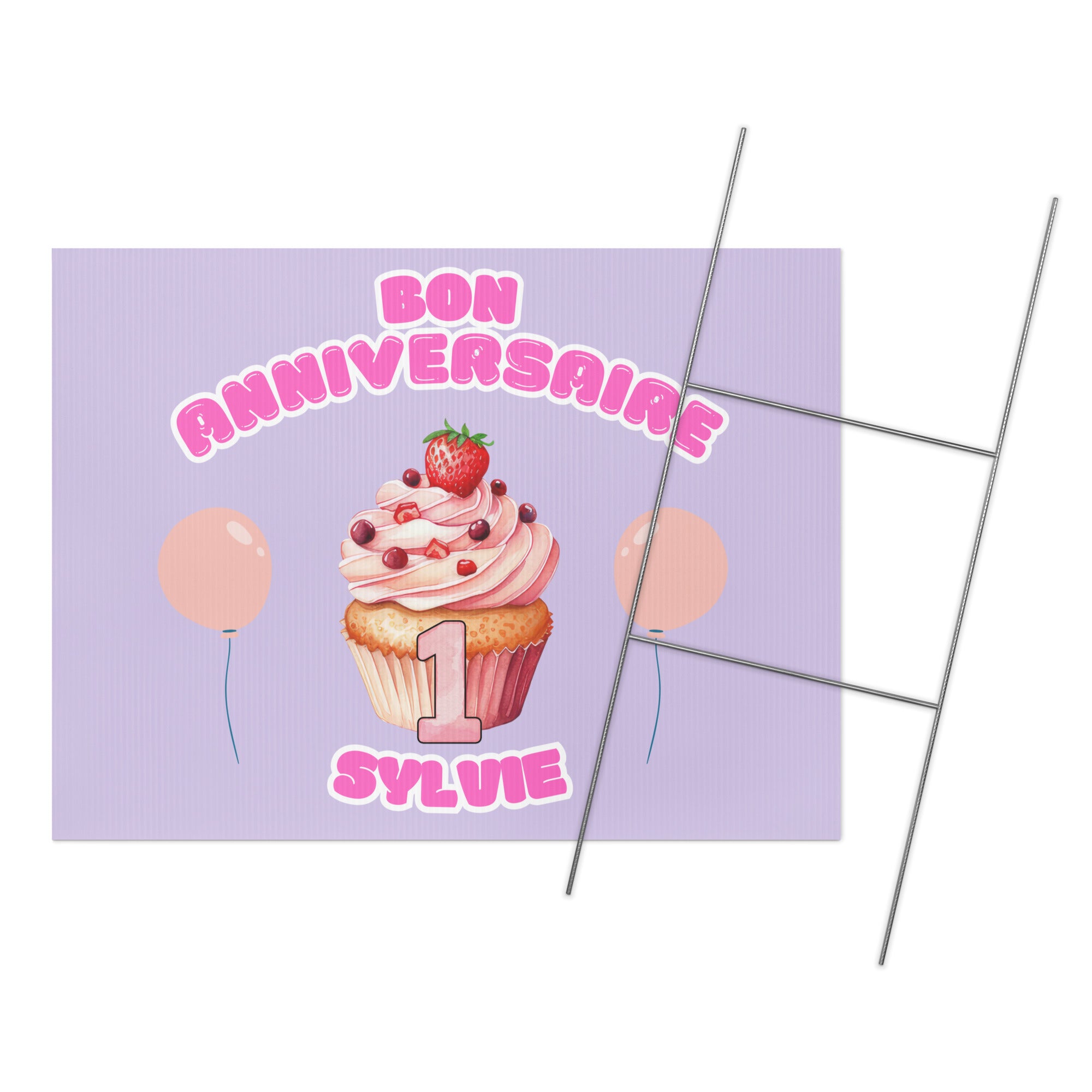 Bon anniversaire first birthday Yard sign