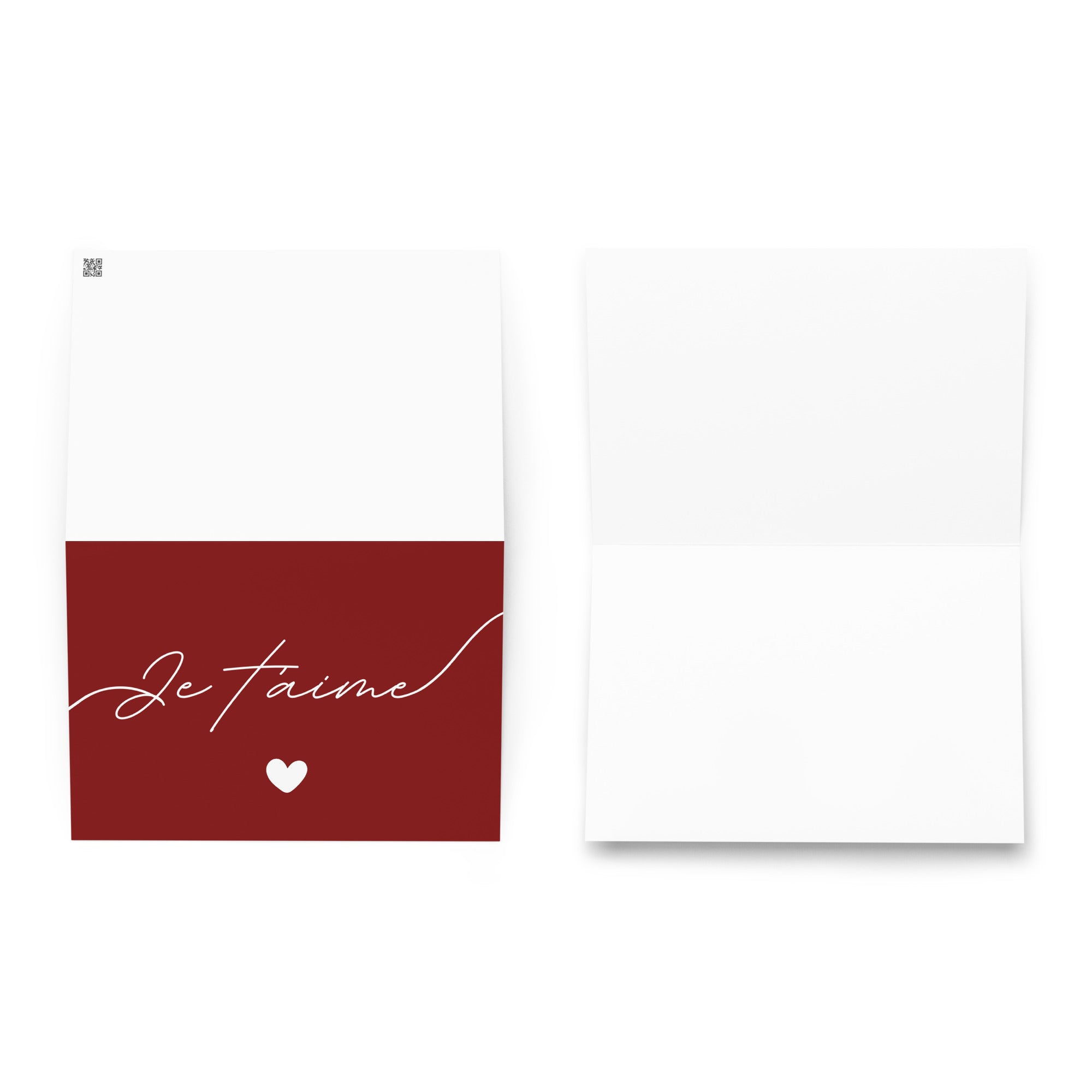 Je t'aime Greeting card