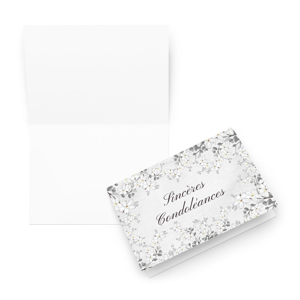 Sincères condoléances sympathy card