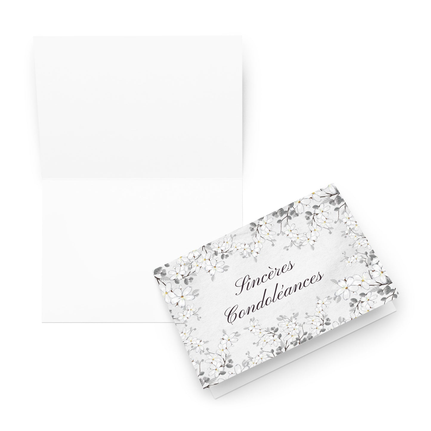 Sincères condoléances sympathy card