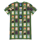Michigan cities - Green T-shirt dress by La Vie Bien