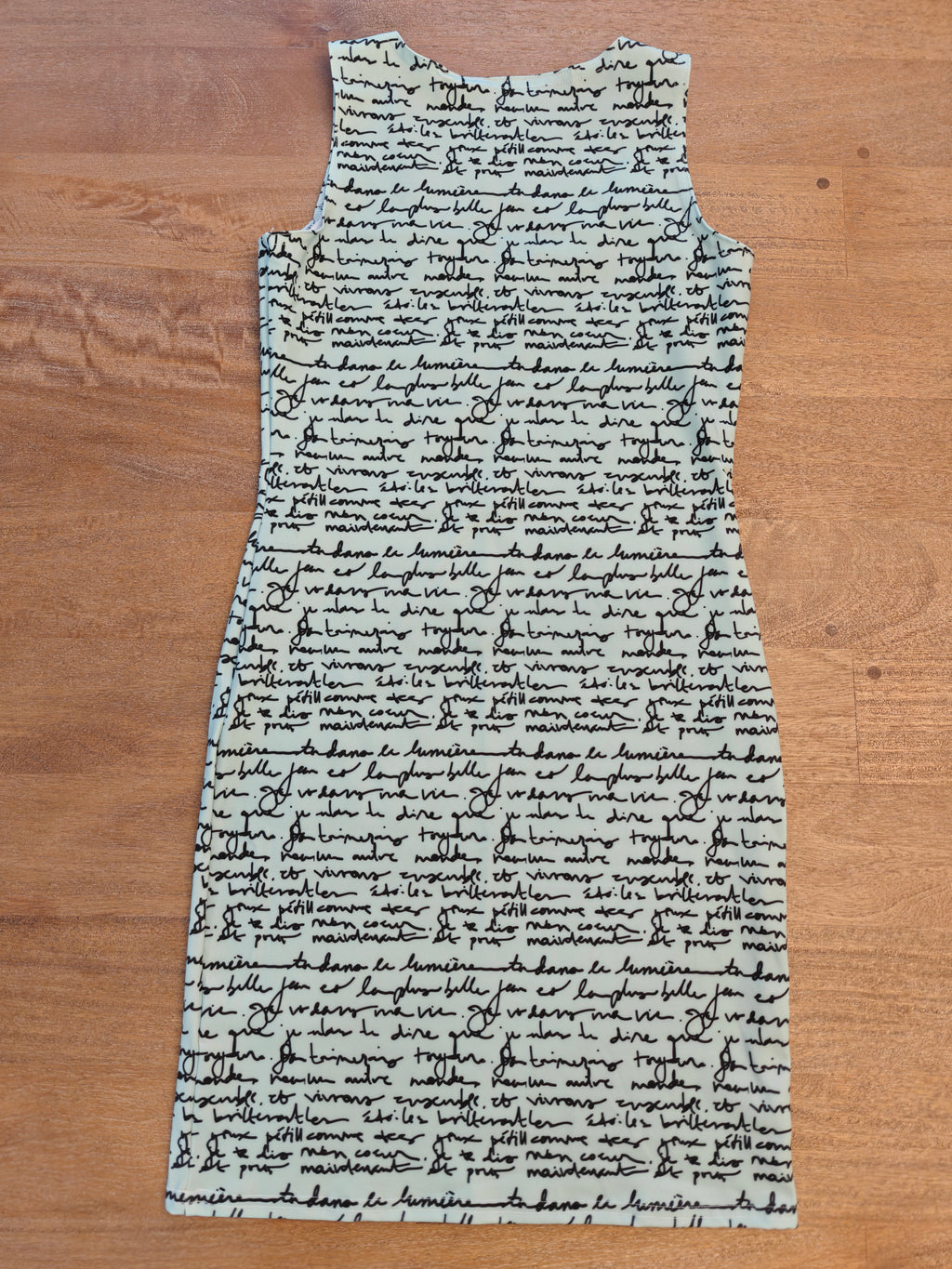 French love letter Bodycon dress - mint