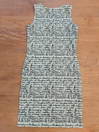 French love letter Bodycon dress - mint