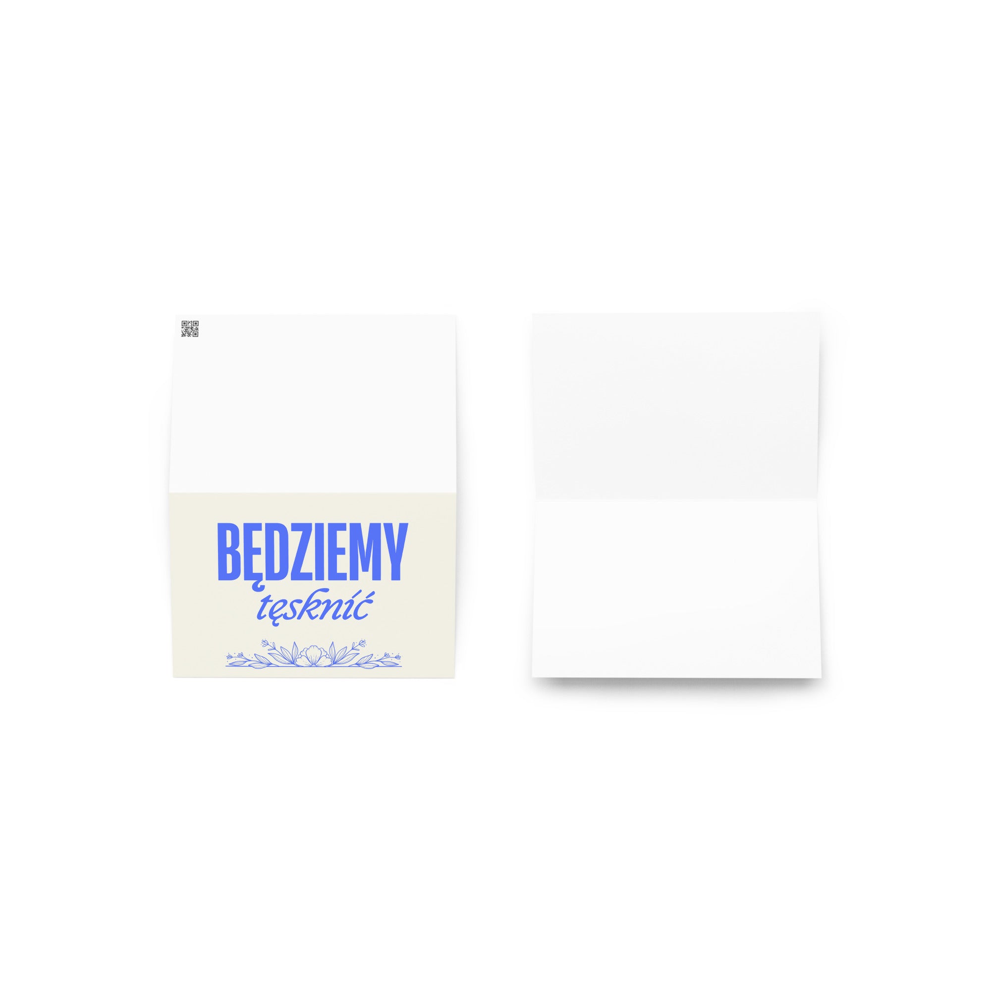 Będziemy tęsknić Greeting card