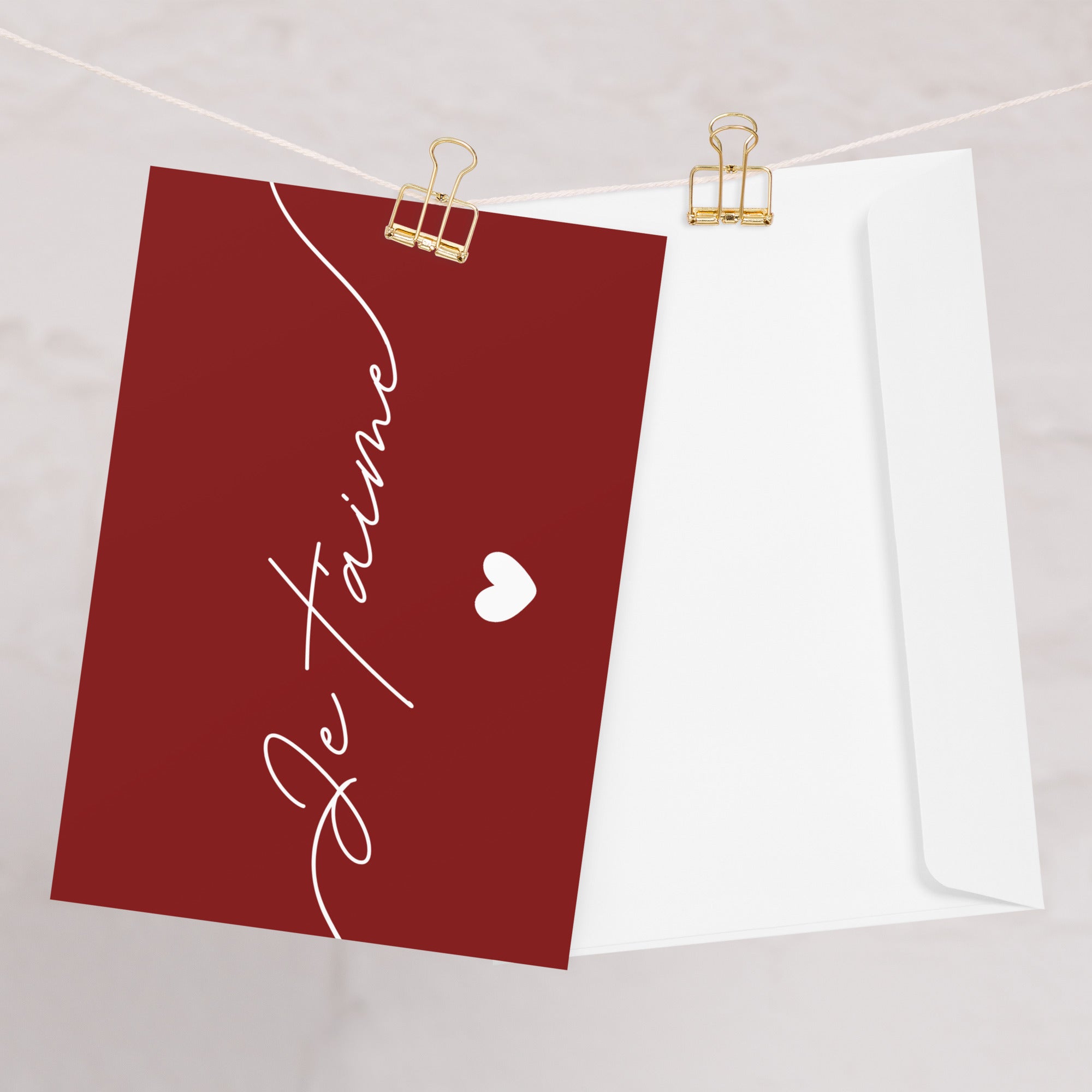 Je t'aime Greeting card